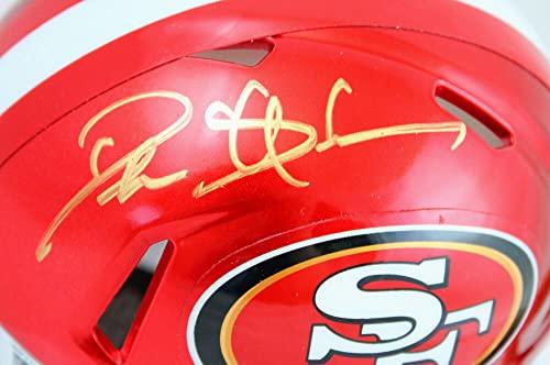 Deion Sanders Autographed 49ers Flash Mini Helmet-Beckett W Hologram Gold - Image 3