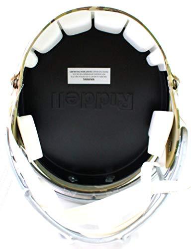 Deion Sanders Autographed Atlanta Falcons F/S Camo Speed Helmet - Beckett W Auth White - Image 2