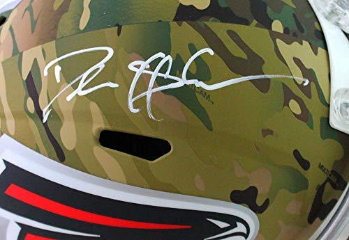 Deion Sanders Autographed Atlanta Falcons F/S Camo Speed Helmet - Beckett W Auth White - Image 5