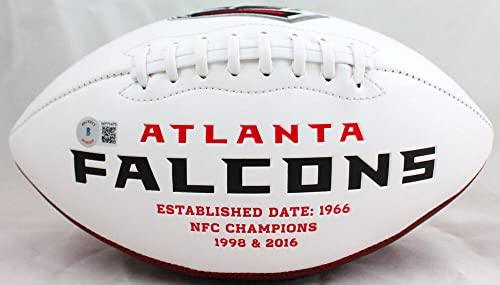 Deion Sanders Autographed Atlanta Falcons Logo Football-Beckett W Hologram - Image 2