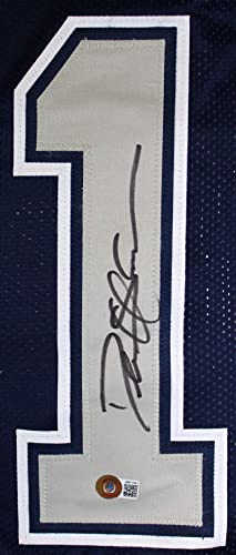 Deion Sanders Autographed Blue/Grey Pro STAT Style Jersey-Beckett W Hologram Black - Image 5