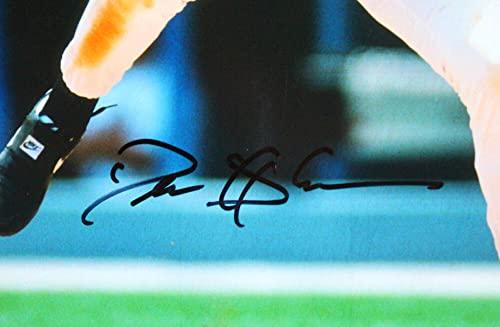 Deion Sanders Autographed Braves 16x20 Batting HM Photo-Beckett W Hologram - Image 2