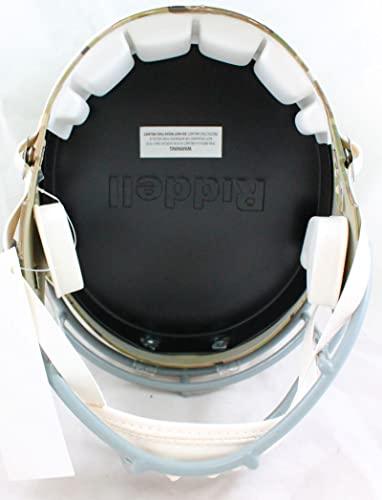 Deion Sanders Autographed Cowboys F/S Camo Speed Helmet-Beckett W Hologram White - Image 2