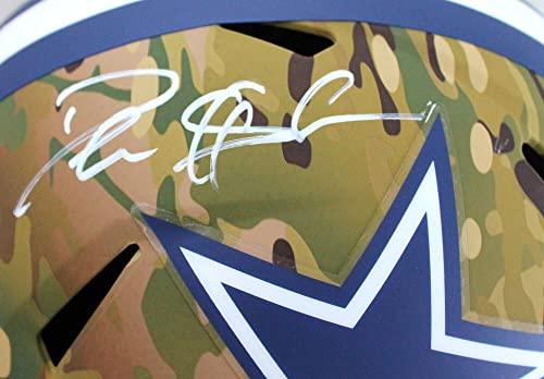 Deion Sanders Autographed Cowboys F/S Camo Speed Helmet-Beckett W Hologram White - Image 5