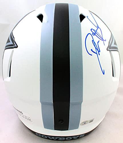 Deion Sanders Autographed Cowboys Lunar Speed F/S Helmet - BA W Holo Blue - Image 3