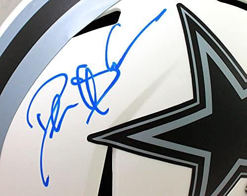Deion Sanders Autographed Cowboys Lunar Speed F/S Helmet - BA W Holo Blue - Image 5