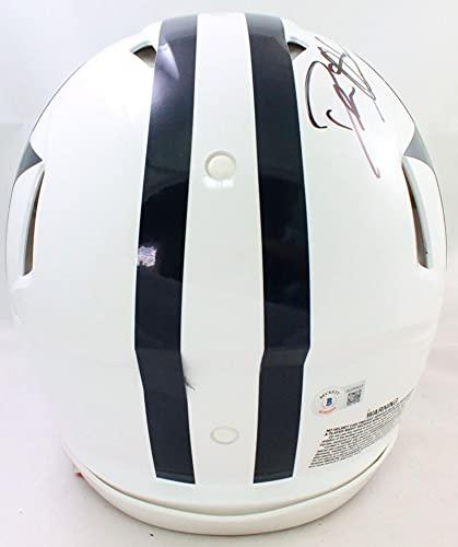 Deion Sanders Autographed Dallas Cowboys Authentic Speed 60-63 F/S Helmet- Beckett W Black - Image 3