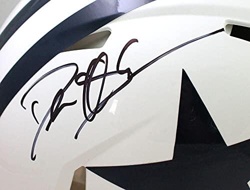 Deion Sanders Autographed Dallas Cowboys Authentic Speed 60-63 F/S Helmet- Beckett W Black - Image 5