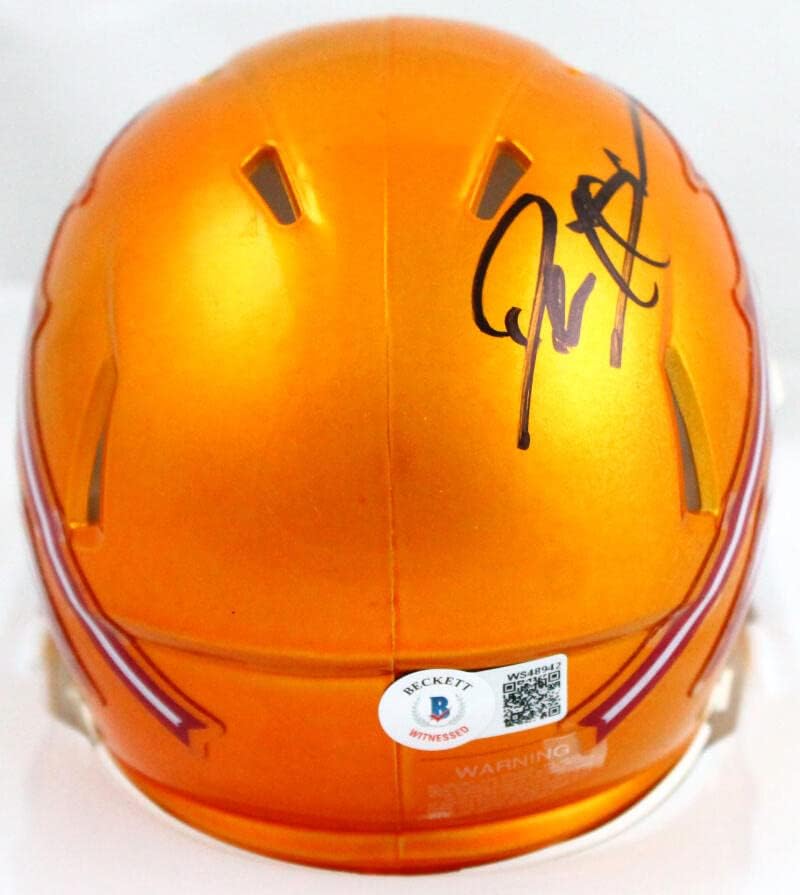 Deion Sanders Autographed FSU Flash Speed Mini Helmet-Beckett W Hologram *Black - Image 2