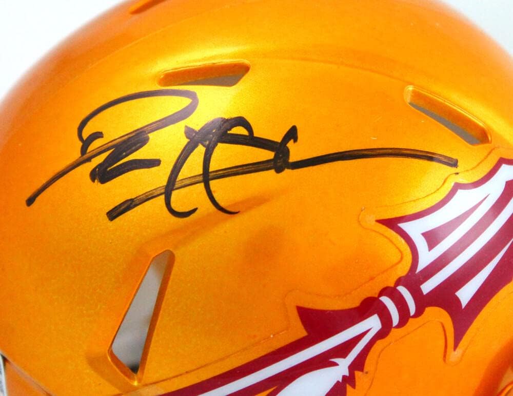 Deion Sanders Autographed FSU Flash Speed Mini Helmet-Beckett W Hologram *Black - Image 3