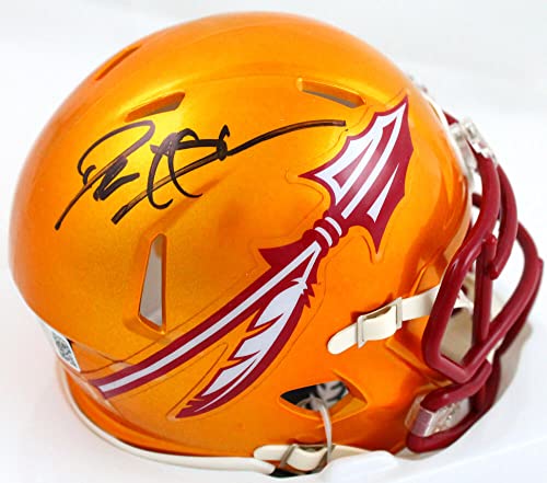 Deion Sanders Autographed FSU Flash Speed Mini Helmet-Beckett W Hologram *Black - Image 5