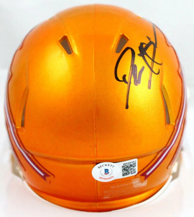 Deion Sanders Autographed FSU Flash Speed Mini Helmet-Beckett W Hologram *Black - Image 6