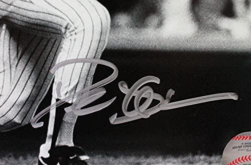 Deion Sanders Autographed NY Yankees 8x10 B&W Swinging Photo-Beckett W Holo - Image 2