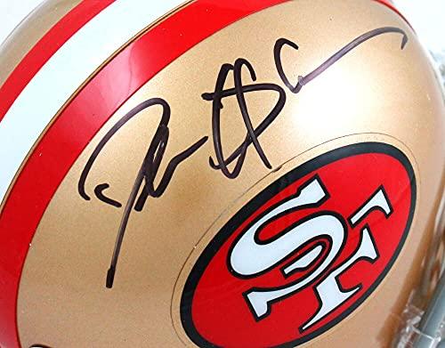 Deion Sanders Autographed San Francisco 49ers 64-95 Mini Helmet- Beckett W Black - Image 3