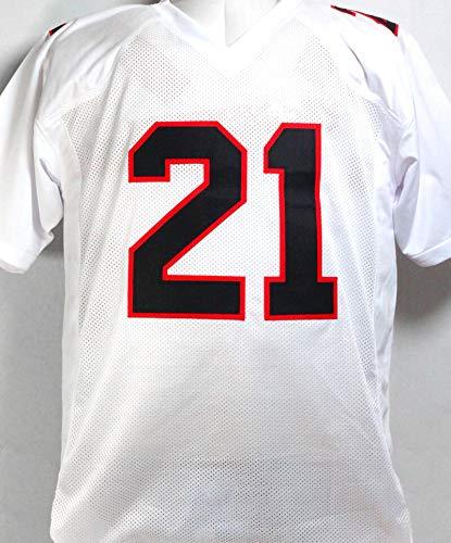 Deion Sanders Autographed TB White Pro Style Jersey - Beckett W Auth Silver - Image 2