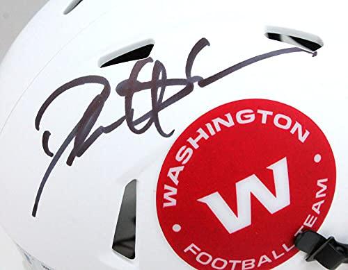 Deion Sanders Autographed WA Football Team Lunar Mini Helmet- Beckett W Black - Image 3