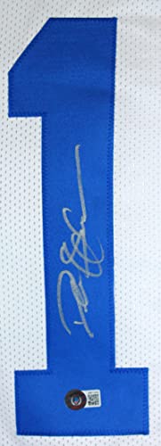 Deion Sanders Autographed White Pro STAT Style Jersey-Beckett W Hologram Silver - Image 5