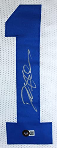 Deion Sanders Autographed White Pro Style Jersey-Beckett W Hologram Silver - Image 5