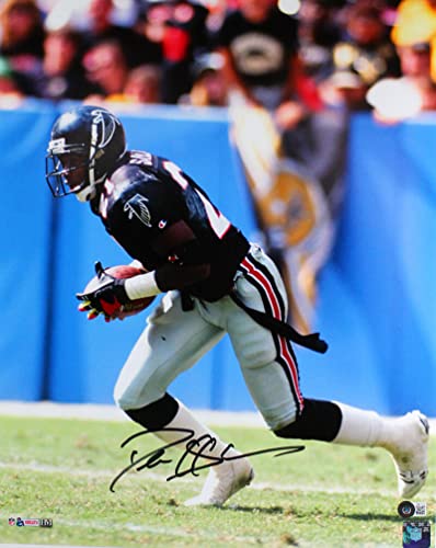 Deion Sanders Signed Atlanta Falcons 16x20 Running HM Photo-Beckett W Hologram Black