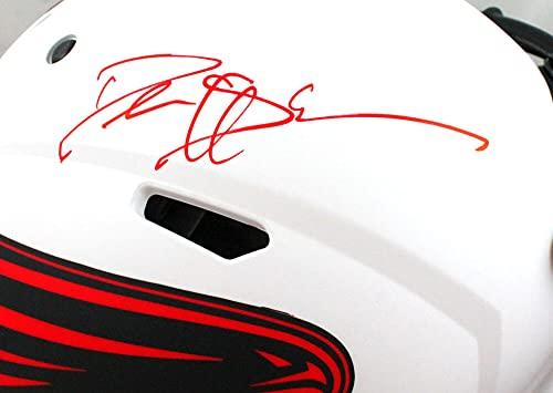 Deion Sanders Signed Atlanta Falcons Lunar Authentic F/S Helmet- Beckett W Purple - Image 5