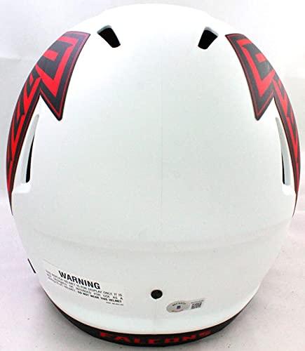 Deion Sanders Signed Atlanta Falcons Lunar Speed F/S Helmet - BA W Holo Red - Image 3