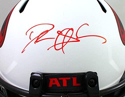 Deion Sanders Signed Atlanta Falcons Lunar Speed F/S Helmet - BA W Holo Red - Image 5