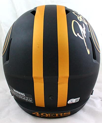 Deion Sanders Signed San Francisco 49ers F/S Eclipse Helmet-Beckett W Hologram Gold - Image 3