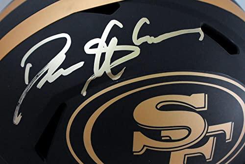 Deion Sanders Signed San Francisco 49ers F/S Eclipse Helmet-Beckett W Hologram Gold - Image 5