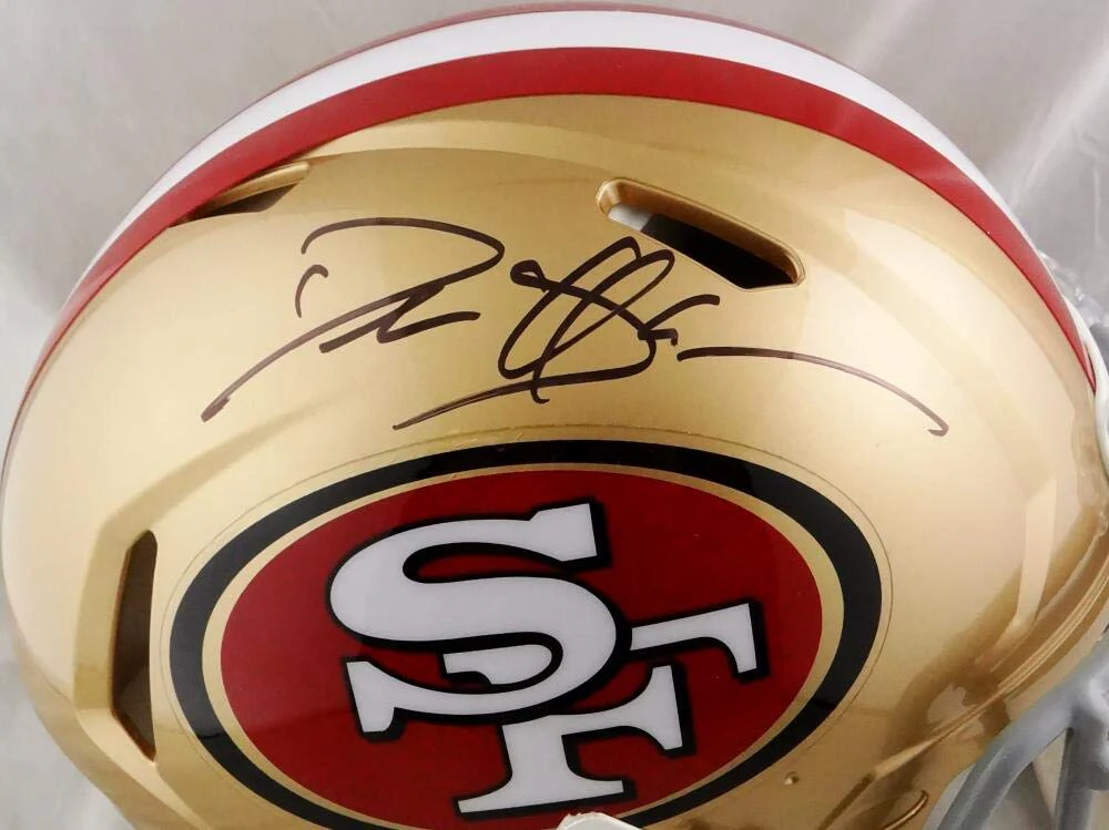 Deion Sanders Signed SF 49ers F/S Speed Authentic Helmet - Beckett W Auth *Black - Image 2