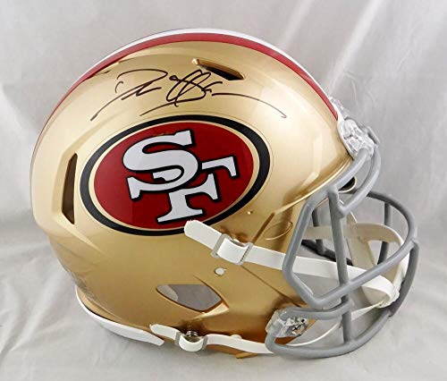Deion Sanders Signed SF 49ers F/S Speed Authentic Helmet - Beckett W Auth *Black - Image 4