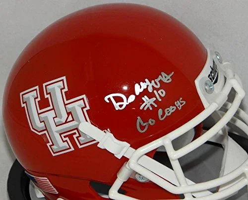 Demarcus Ayers Autographed UH Cougars Schutt Mini Helmet W/ Go Coogs- JSA W Auth - Image 2