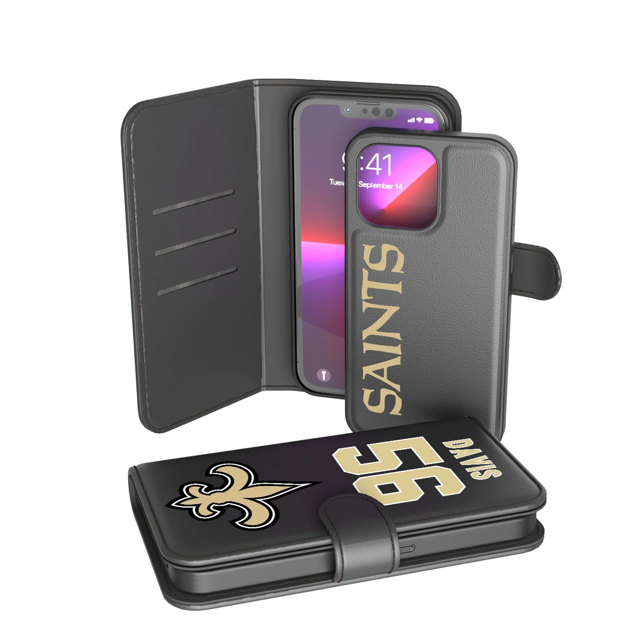 Demario Davis New Orleans Saints 56 Ready Wallet Phone Case