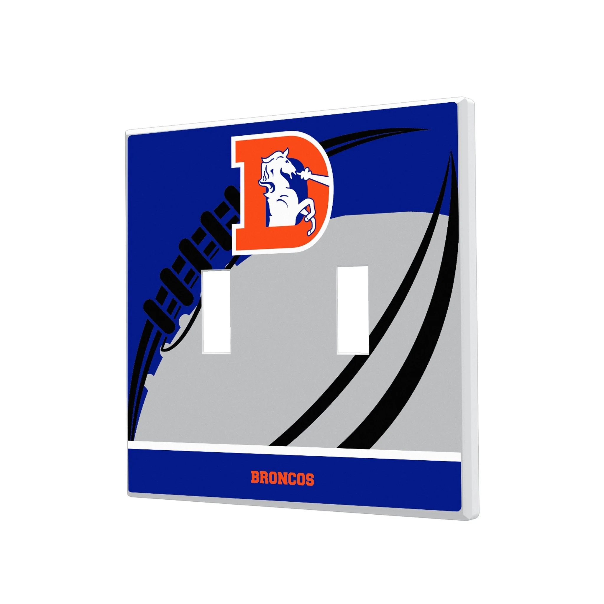 Denver Broncos 1993-1996 Historic Collection Passtime Hidden-Screw Light Switch Plate - Image 3