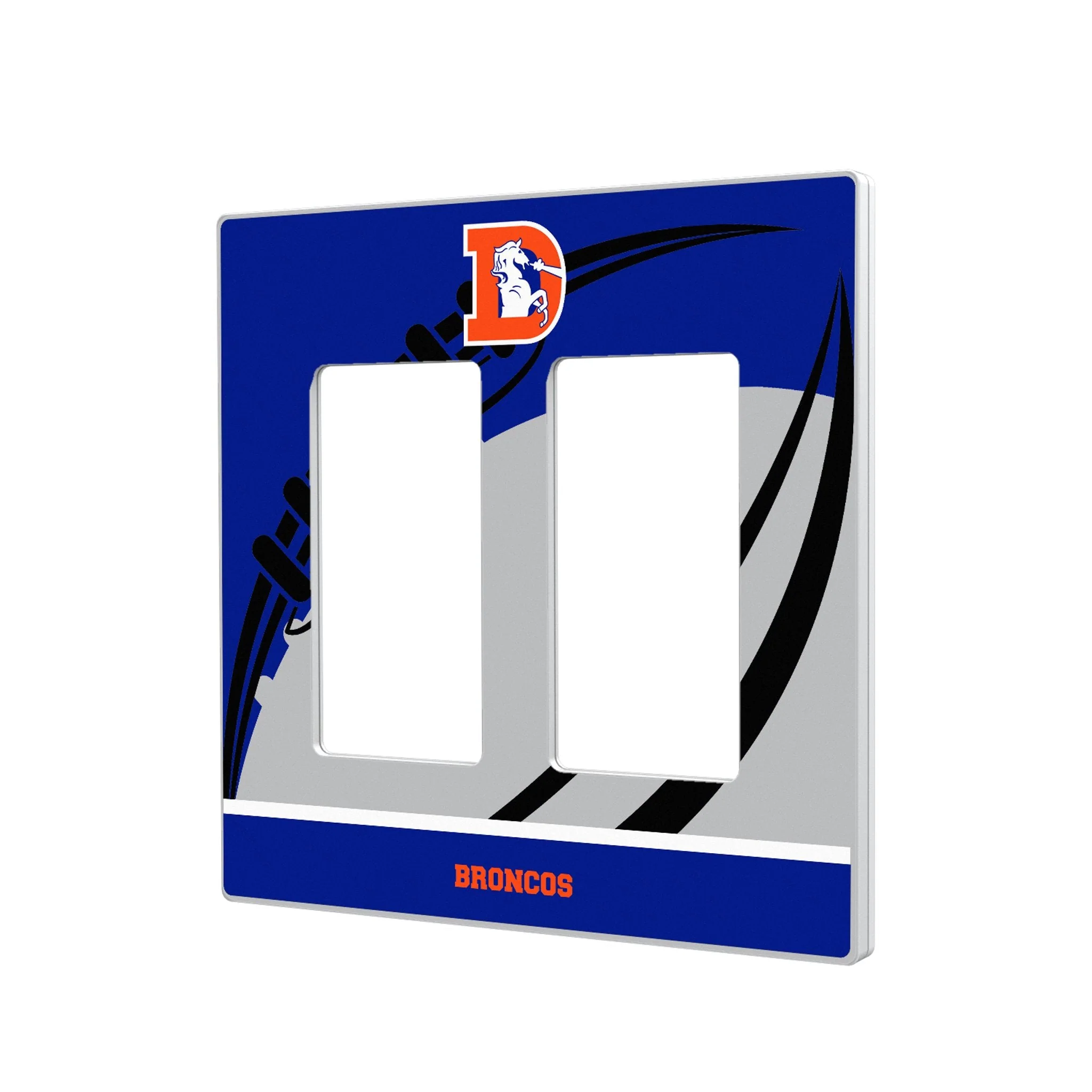 Denver Broncos 1993-1996 Historic Collection Passtime Hidden-Screw Light Switch Plate - Image 4