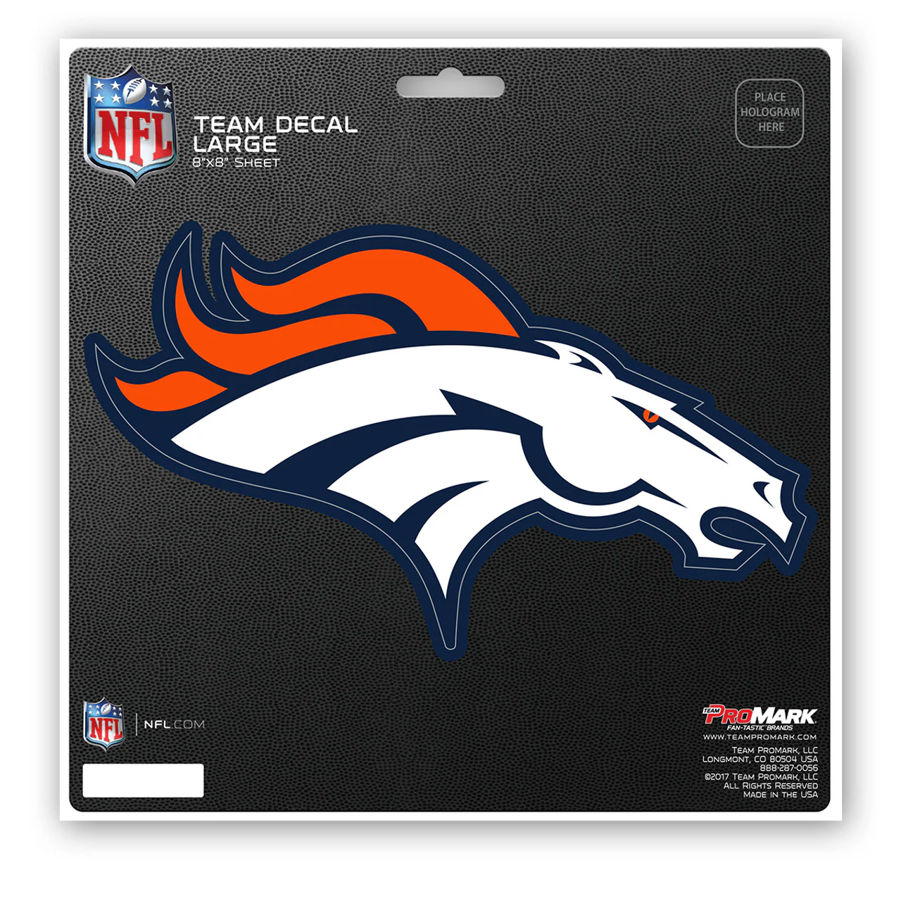 Denver Broncos Decal 8x8 Die Cut - Image 2