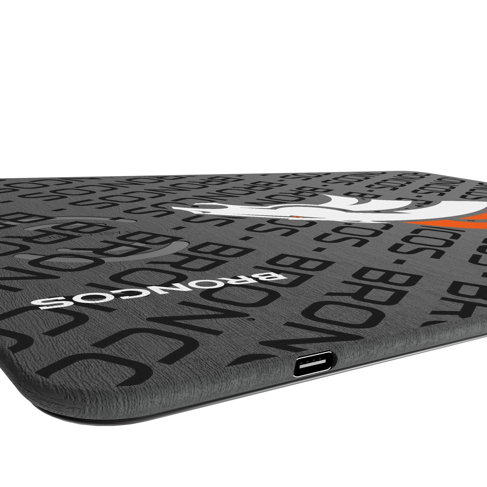 Denver Broncos Monocolor Tilt 15-Watt Wireless Charger and Mouse Pad - Image 3