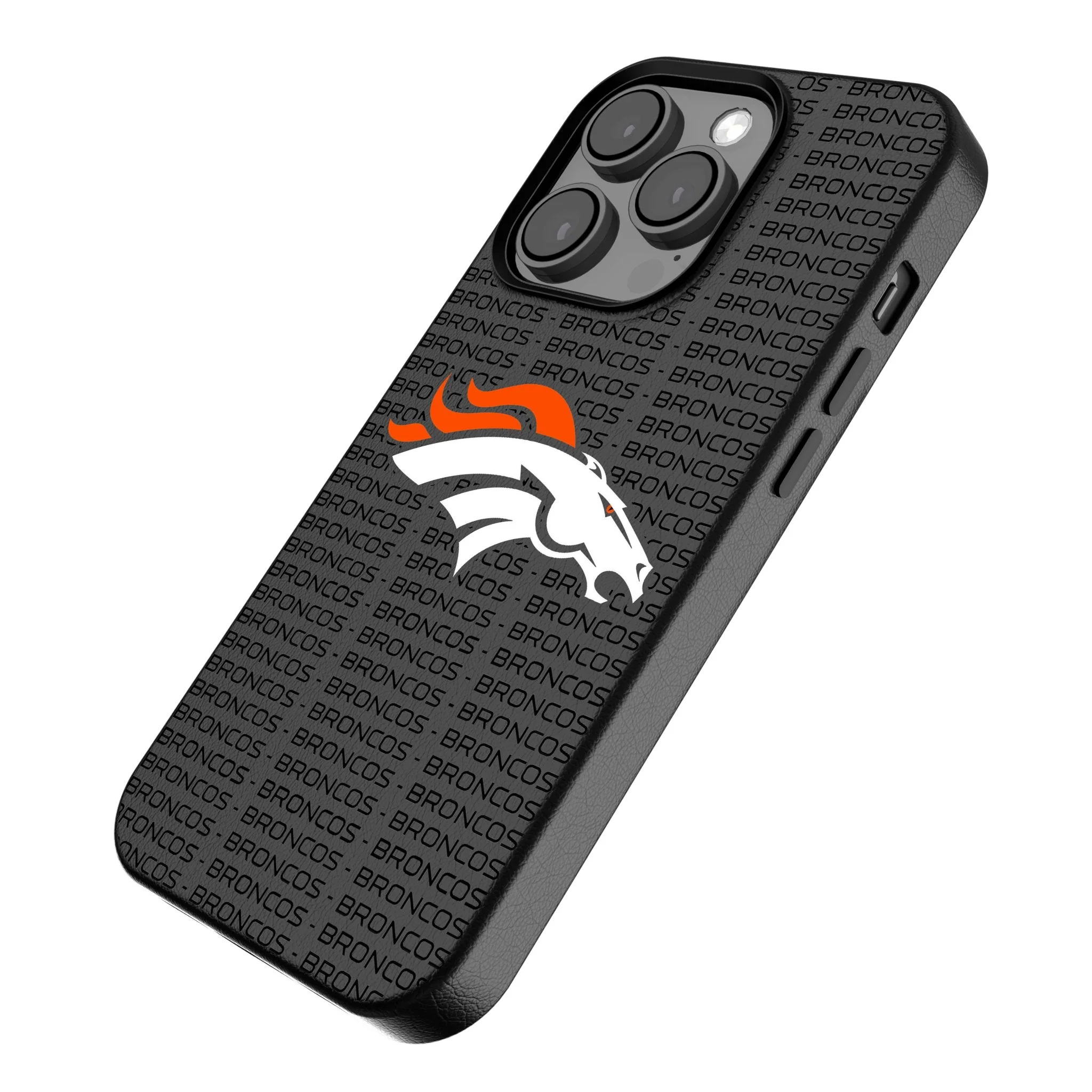 Denver Broncos Text Backdrop MagSafe Compatible Phone Case for Apple iPhone - Image 2