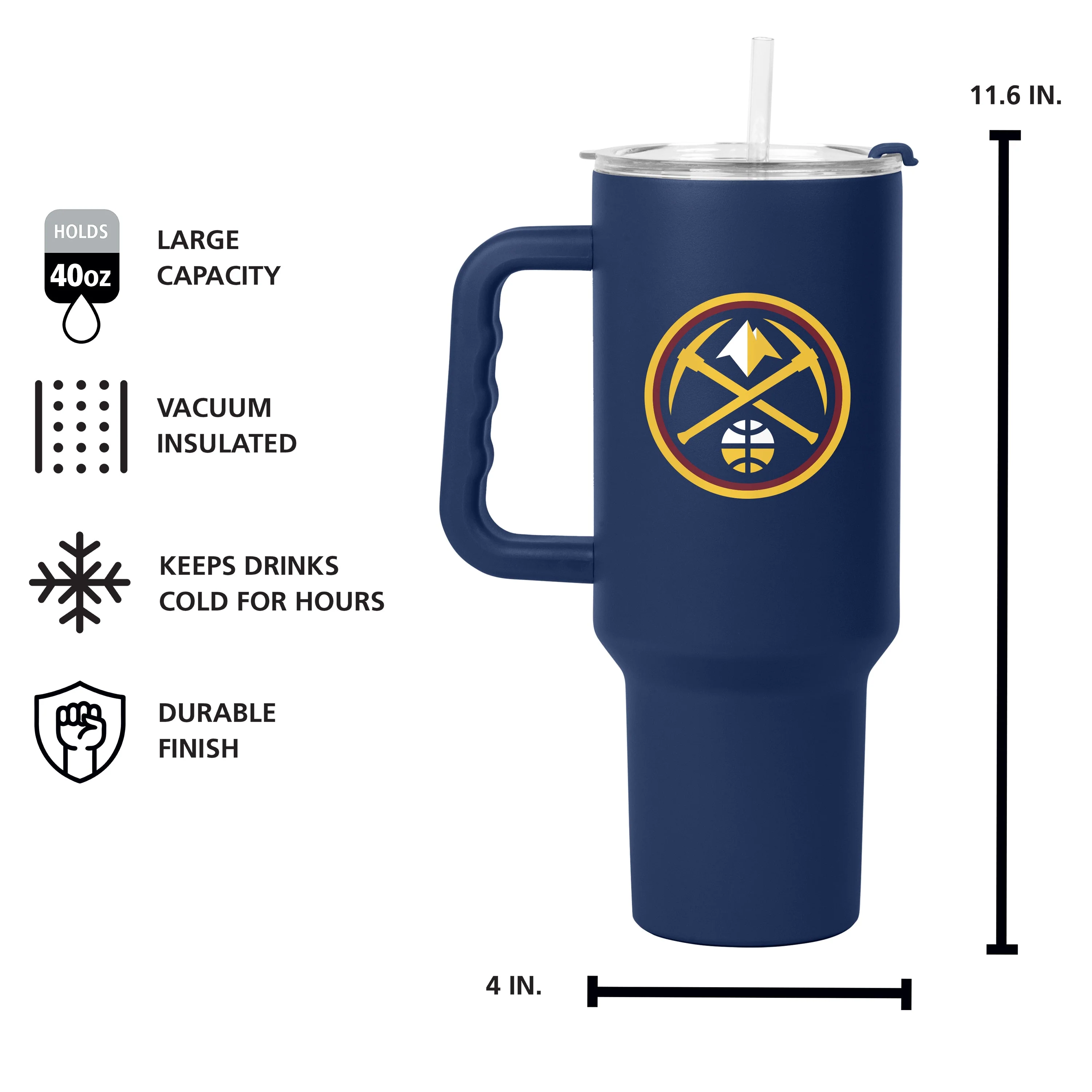 Denver Nuggets 40oz Flipside Powder Coat Tumbler - Image 5
