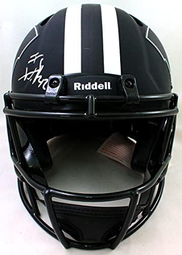 Derek/TJ/JJ Watt Signed Wisconsin Badgers Eclipse Speed Authentic Helmet- JSA W Auth Silver - Image 4