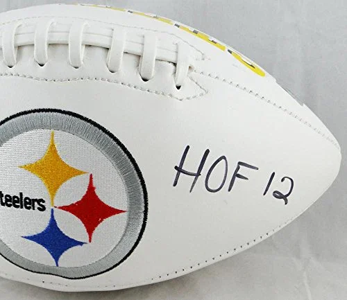 Dermontti Dawson Autographed Steelers Logo Football W/HOF- The Jersey Source Auth - Image 2