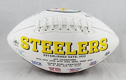 Dermontti Dawson Autographed Steelers Logo Football W/HOF- The Jersey Source Auth - Image 3