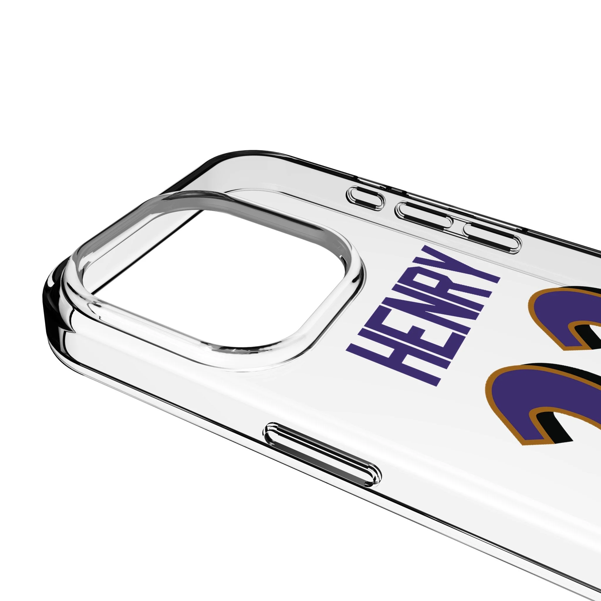 Derrick Henry Baltimore Ravens 22 Game Tactic Clear Phone Case for Apple iPhone - Image 3