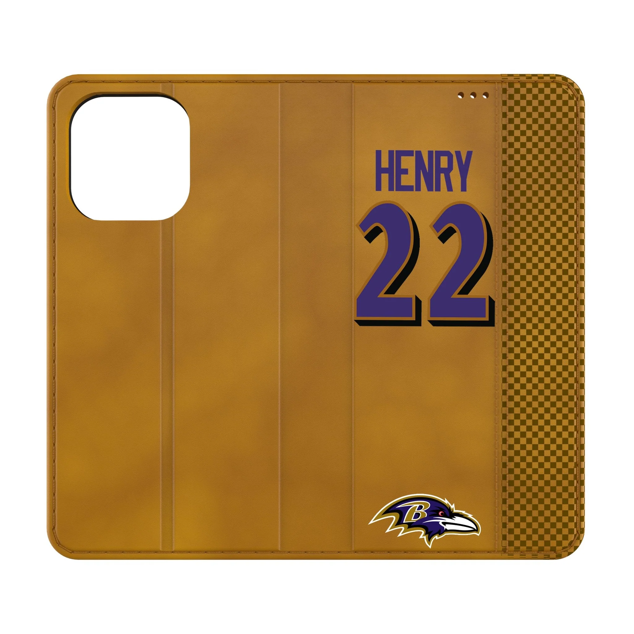 Derrick Henry Baltimore Ravens 22 Game Tactic Folio Phone Case for Apple iPhone