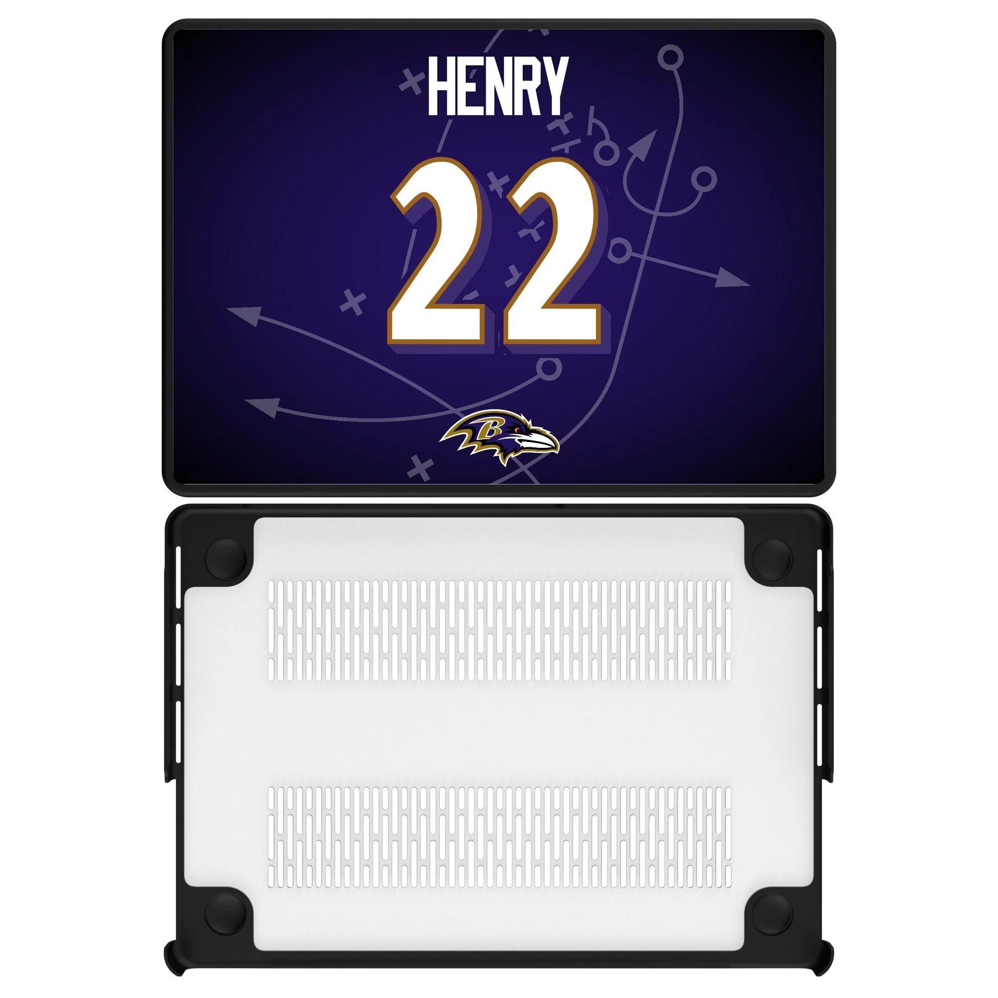 Derrick Henry Baltimore Ravens 22 Game Tactic Laptop Case for Apple MacBook