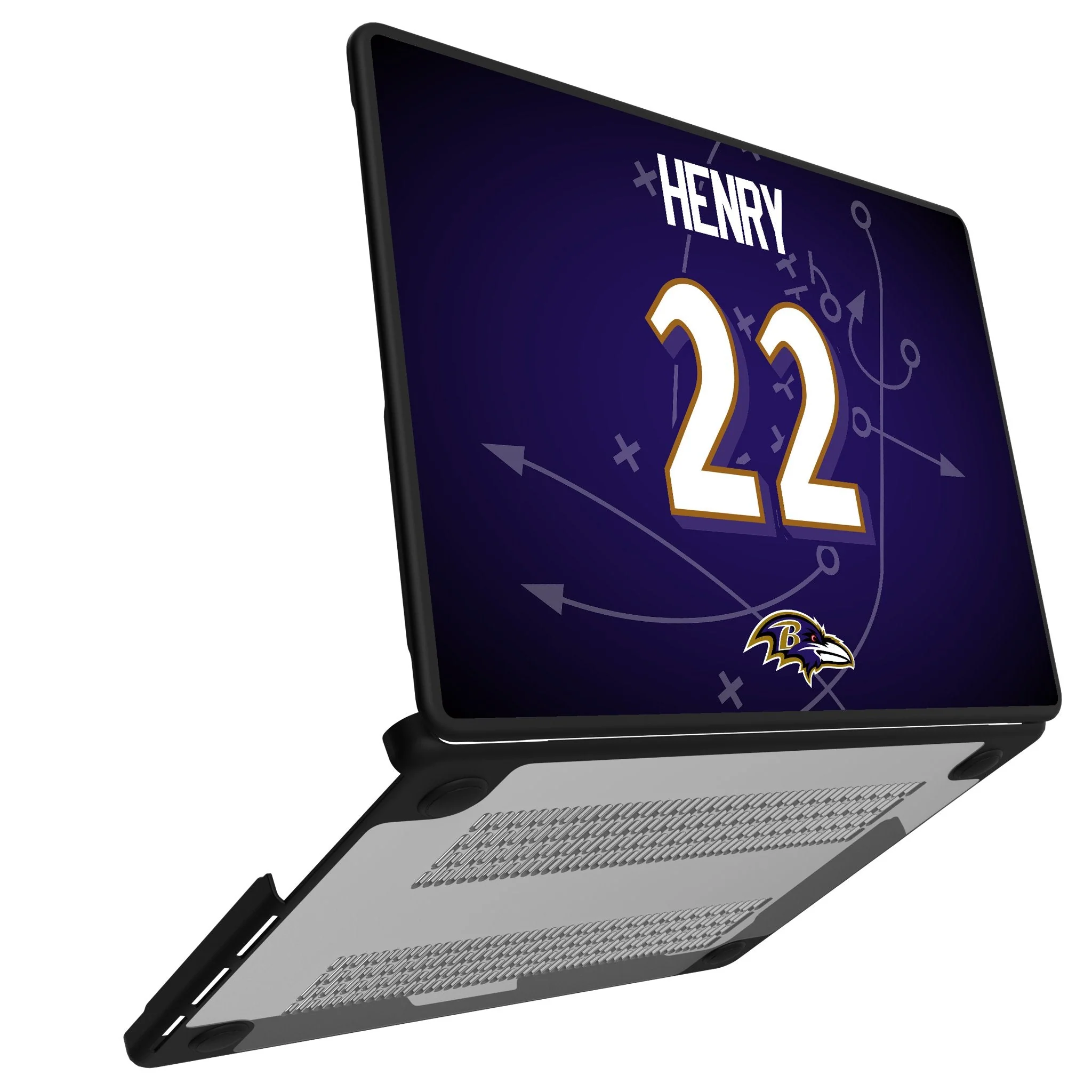 Derrick Henry Baltimore Ravens 22 Game Tactic Laptop Case for Apple MacBook - Image 2