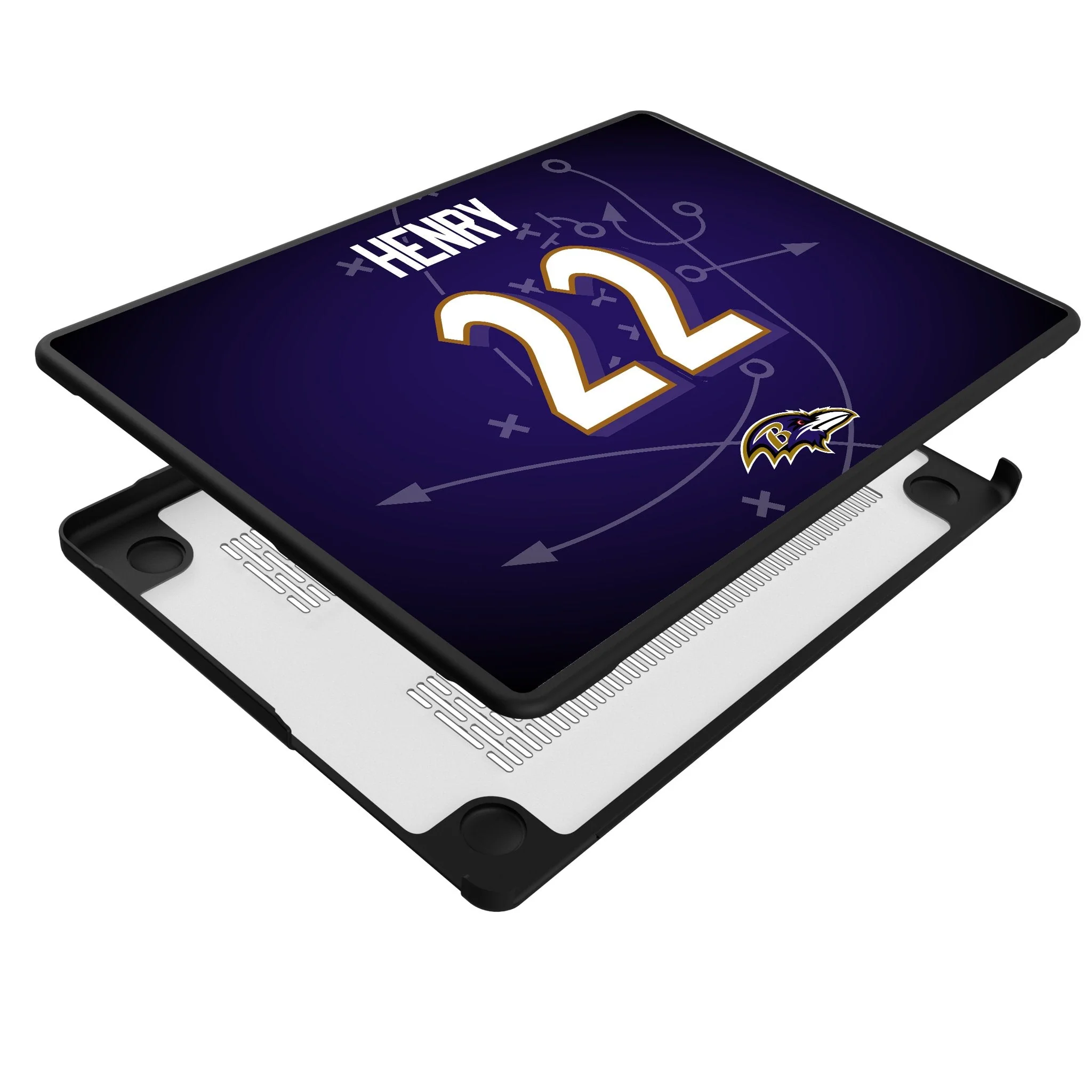 Derrick Henry Baltimore Ravens 22 Game Tactic Laptop Case for Apple MacBook - Image 4