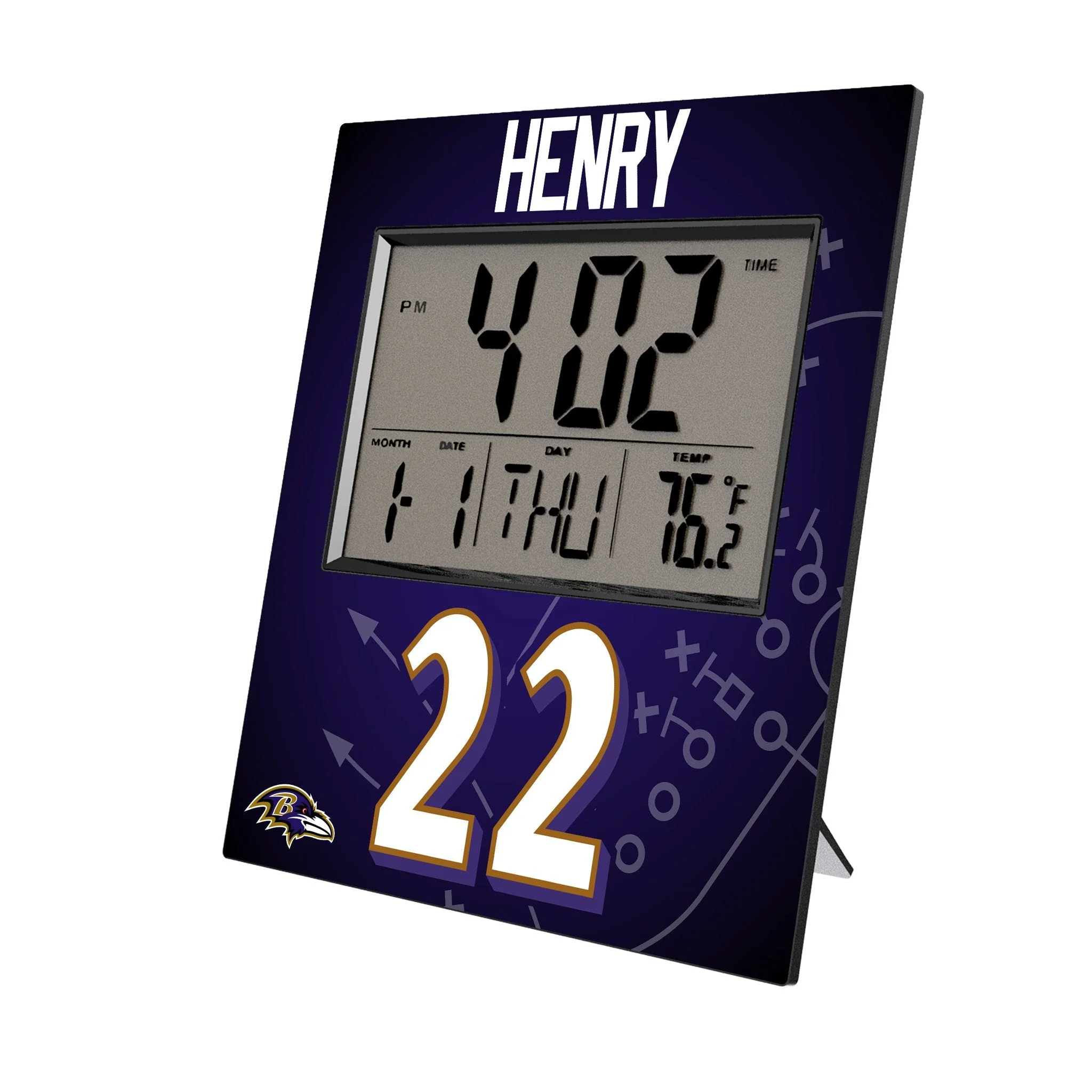 Derrick Henry Baltimore Ravens 22 Game Tactic Wall Clock