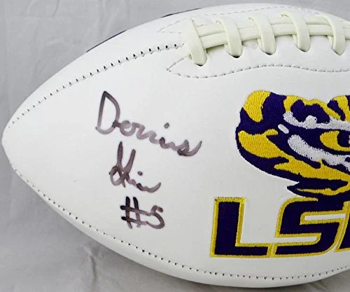 Derrius Guice Autographed LSU Tigers Logo Football- JSA Witness Auth - Image 2
