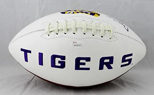 Derrius Guice Autographed LSU Tigers Logo Football- JSA Witness Auth - Image 3