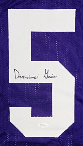 Derrius Guice Autographed Purple College Style Jersey- JSA Witness Auth - Image 3